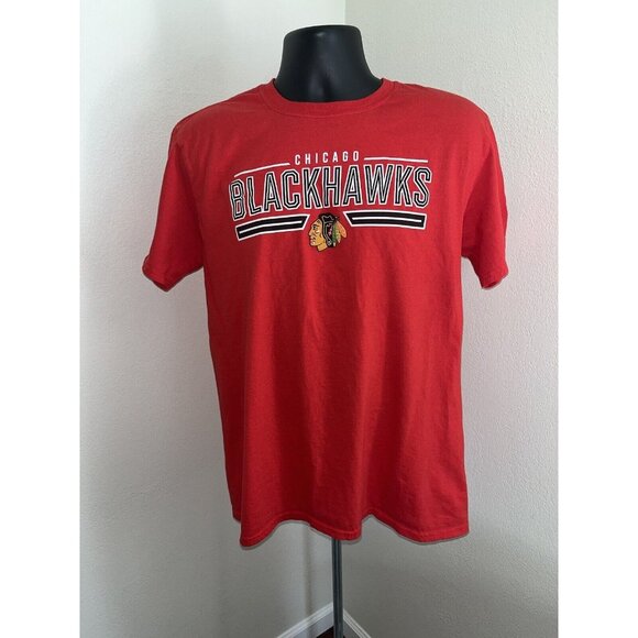 NHL Blackhawks Fanatics T Shirt Men Large Genuine Authorized Hockey Logo - Picture 1 of 6
